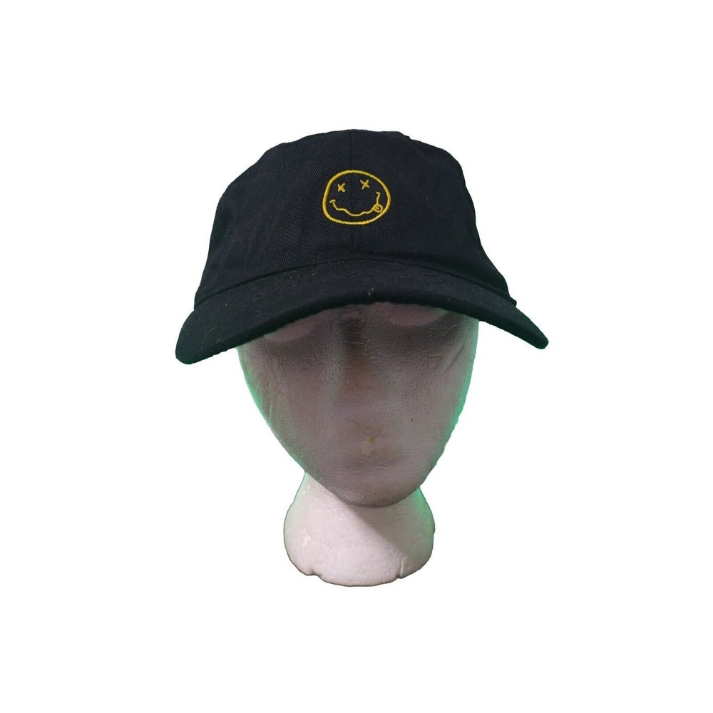 Vintage Nirvana Rock Grunge Band with Kurt Cobain Aberdeen WA Creepy Smile Hat